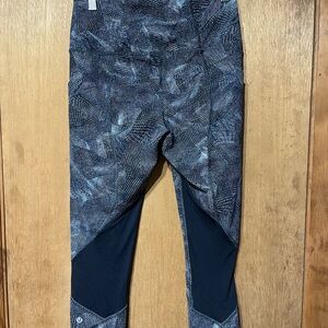 Lululemon Athletica Blue and‎ Gray Leggings High Waist